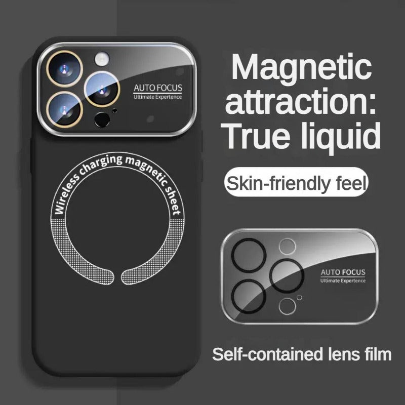 Large window liquid silicone phone case suitable for iPhone