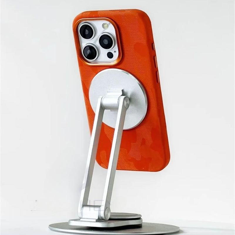 Luxury Camouflage Leather Fabric Magnetic Shockproof Case For iPhone