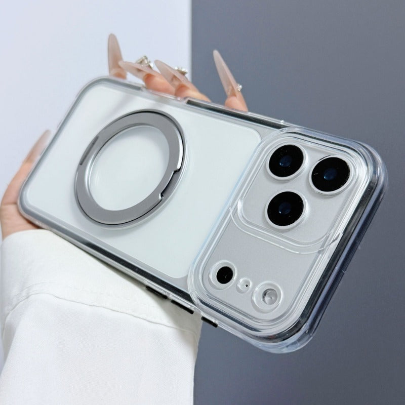 Colorful 2-in-1 Rotating Folding Stand Phone Case for iPhone