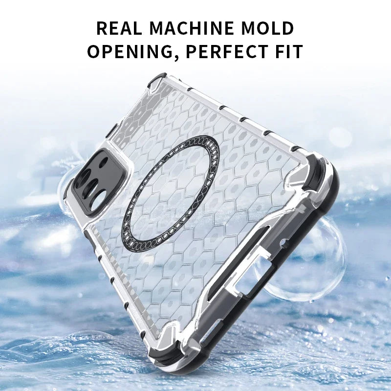 Simple honeycomb magnetic phone case for Samsung