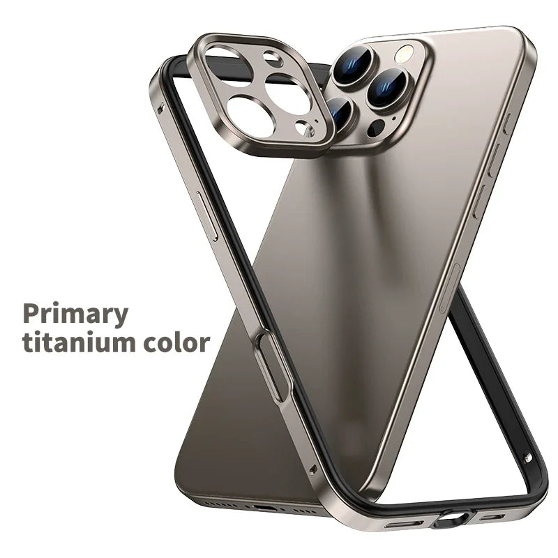 Mixed silicone frame aluminum metal phone case for iPhone