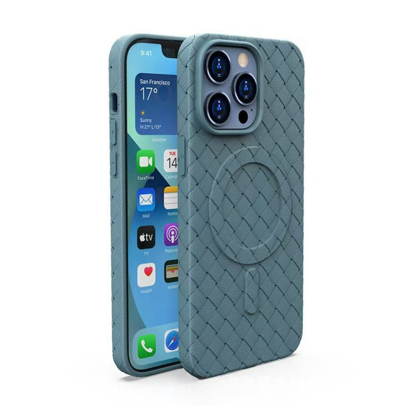 Heat dissipation woven pattern phone case suitable for iPhone