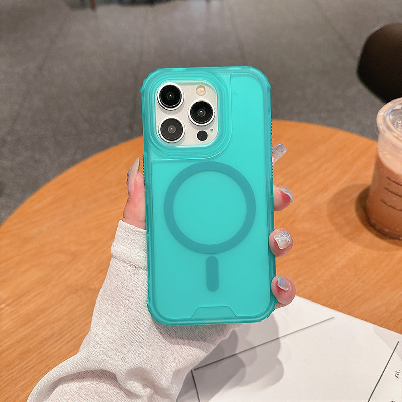 2-in-1 skin sensitive magnetic phone case for iPhone