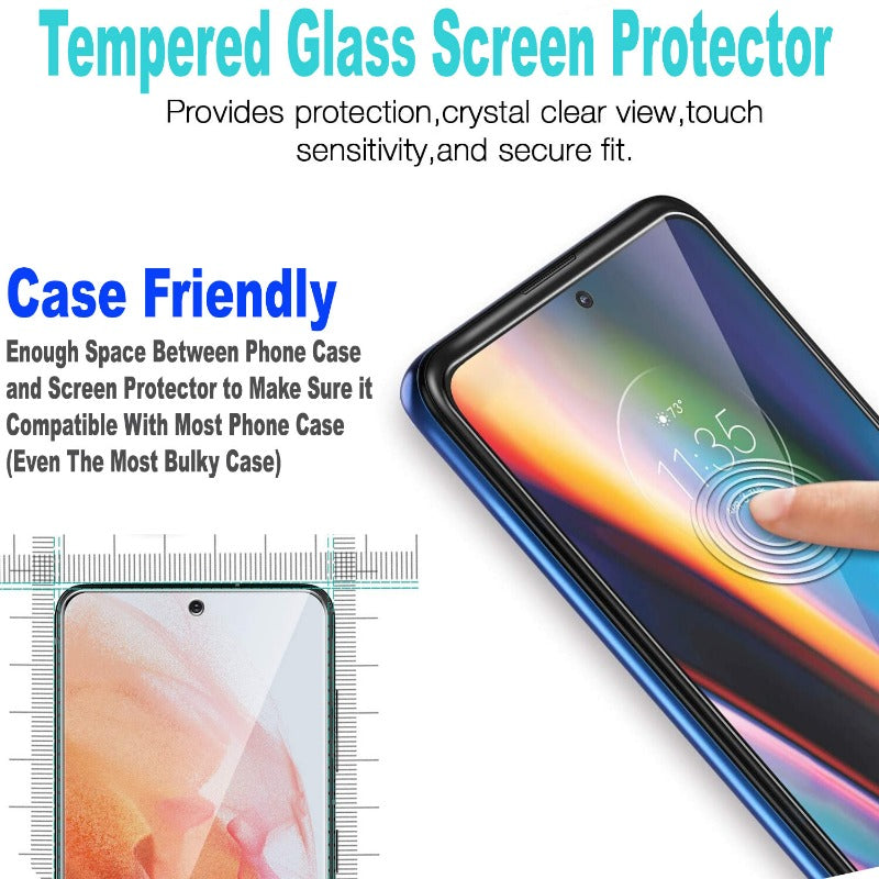 For Samsung Galaxy  Case Phone Cover + Tempered Glass