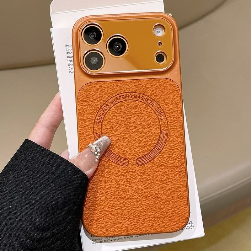 Luxury Lychee Pattern Magnetic Phone Case for iPhone