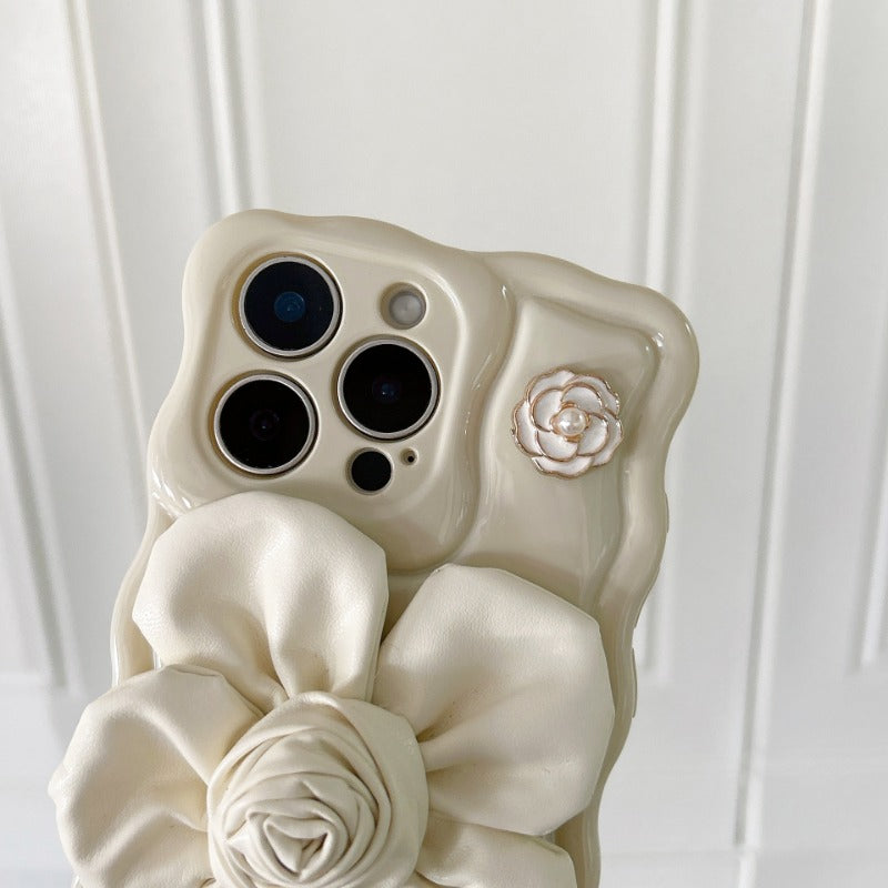 Electroplating high-end three-dimensional leather rose for iPhone