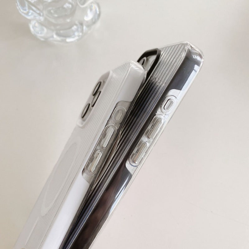 Corrugated solid color simple phone case for iPhone