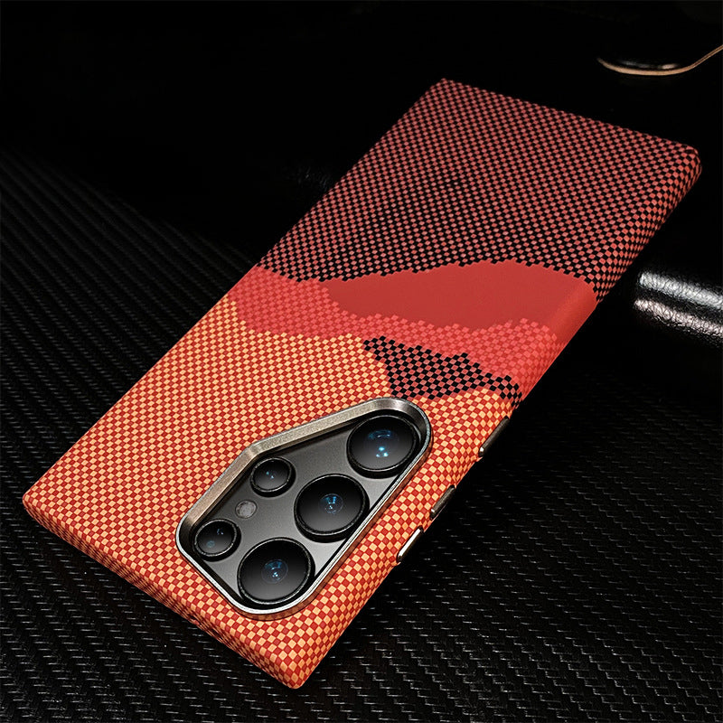 Carbon fiber magnetic phone case  for Samsung