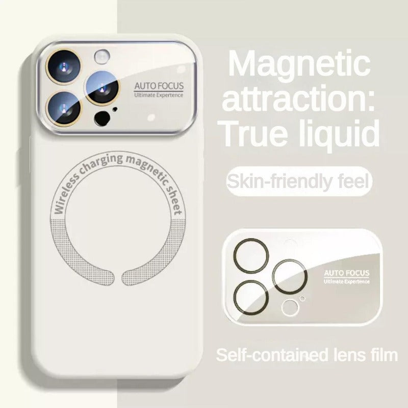 Large window liquid silicone phone case suitable for iPhone
