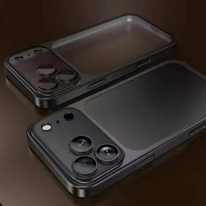 Luxury Plating Matte Hard Phone Case for iPhone Camera Lens Film Protector Frosted Shockproof Cover