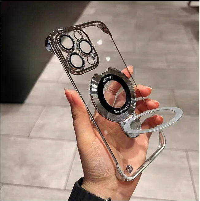 High transparency frameless label holder phone case for iPhone