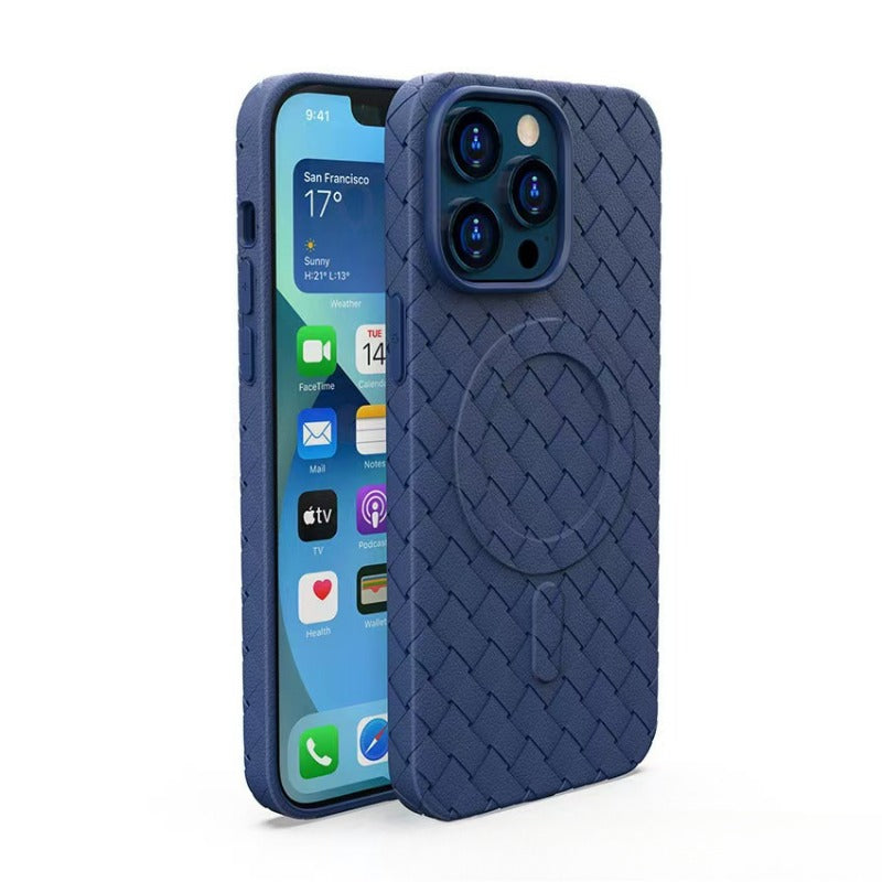 Heat dissipation woven pattern phone case suitable for iPhone