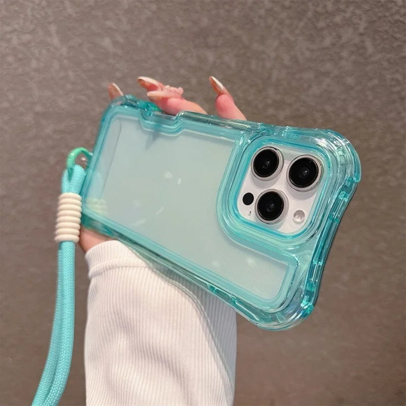 3IN1 Four-corner Airbag Anti-Drop Clear Case For IPhone