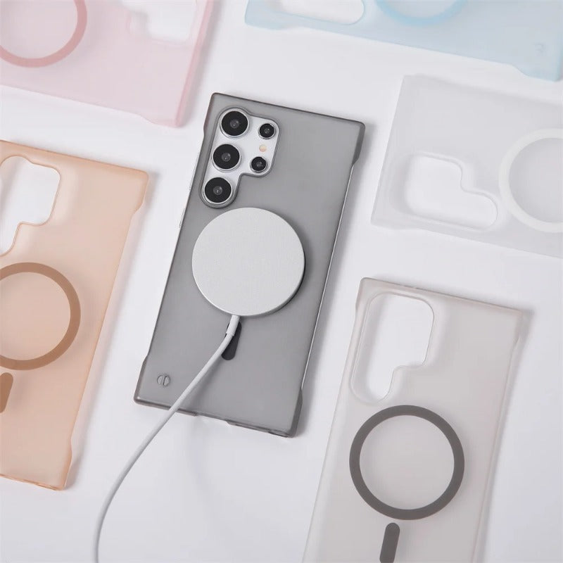 Luxury ultra-thin matte transparent frameless phone case for Samsung