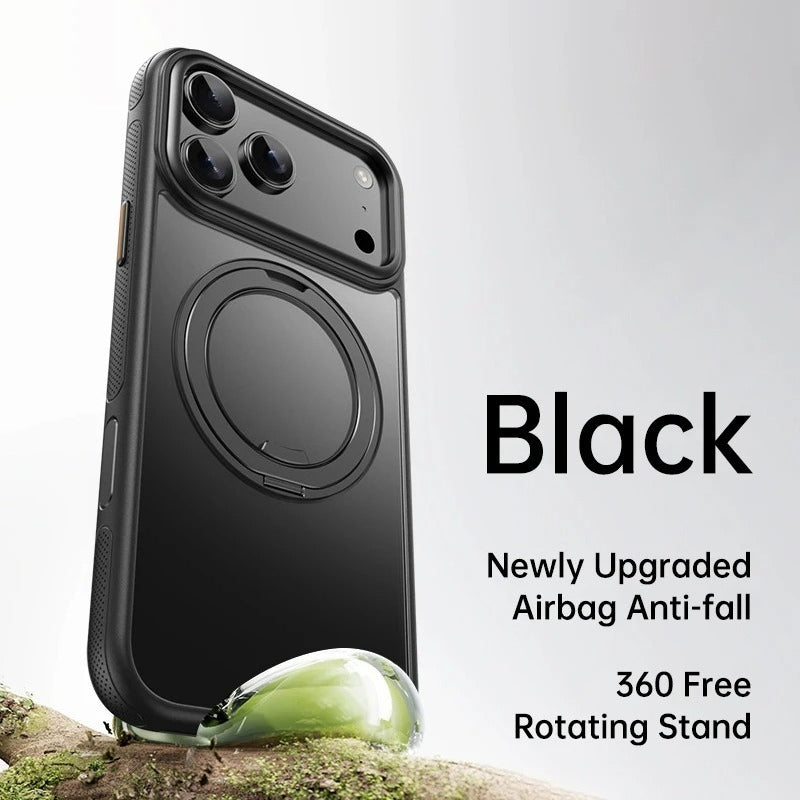 360° Mechanical Torque Rotating Stand Holder Magnetic Magsafe Case For iPhone