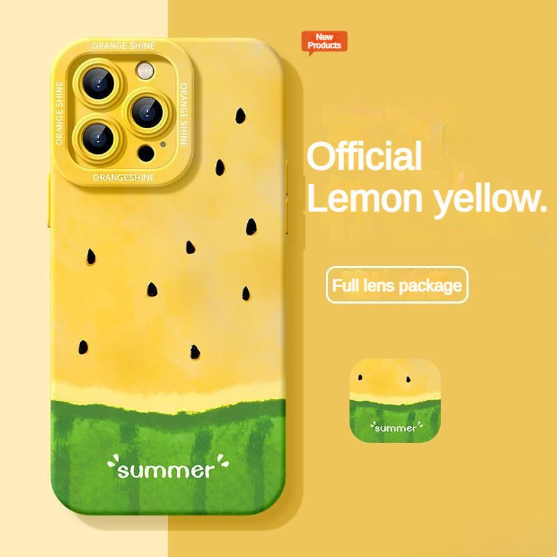 Summer fresh watermelon printed silicone phone case for iPhone