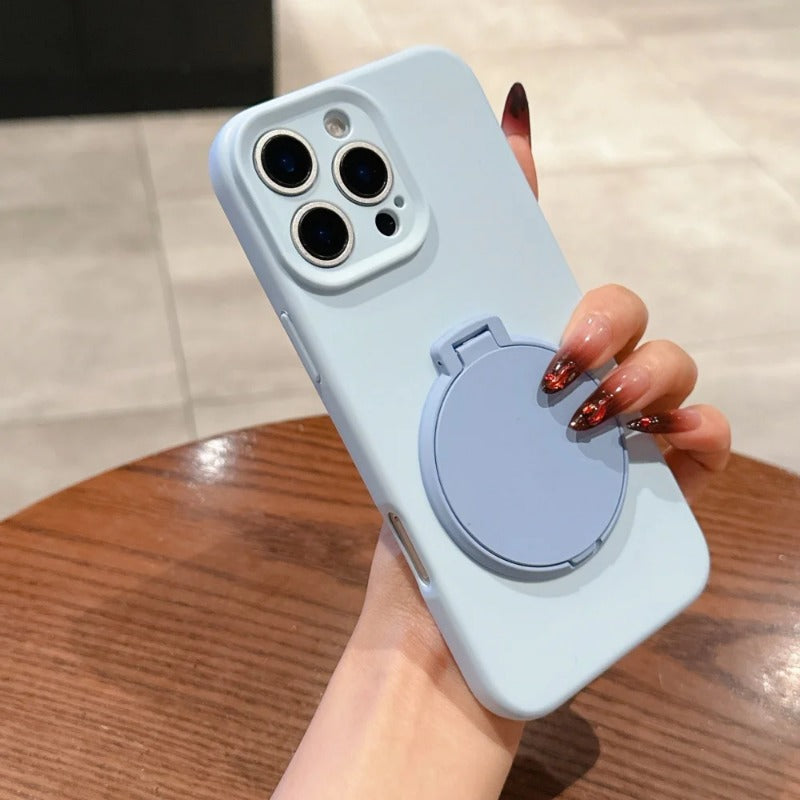 Luxury Mirror Flip Stand Holder Bracket Case For iPhone