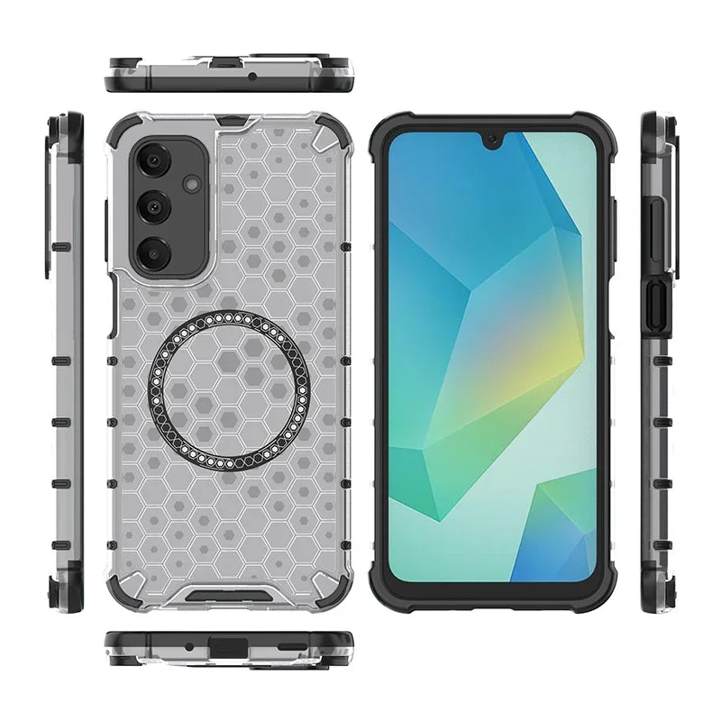 Simple honeycomb magnetic phone case for Samsung