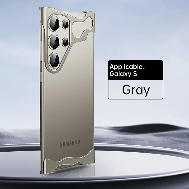 Metal shock resistant irregular aluminum alloy phone case for Samsung