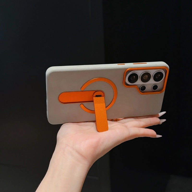 Invisible Stand Magnetic Charging Shockproof Phone Case for Samsung