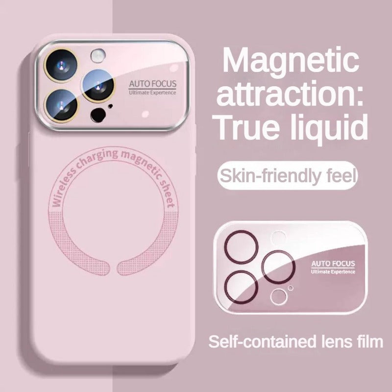 Large window liquid silicone phone case suitable for iPhone