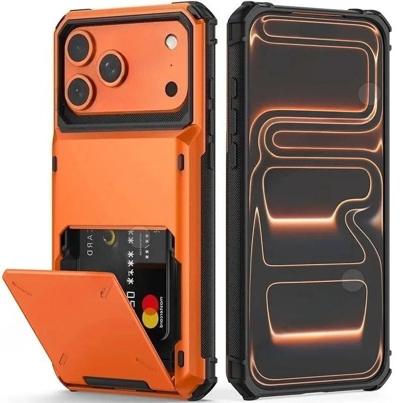Heavy Duty Wallet Hidden Flip Slot Protective Hard Back Covers Coque Fundas for iPhone