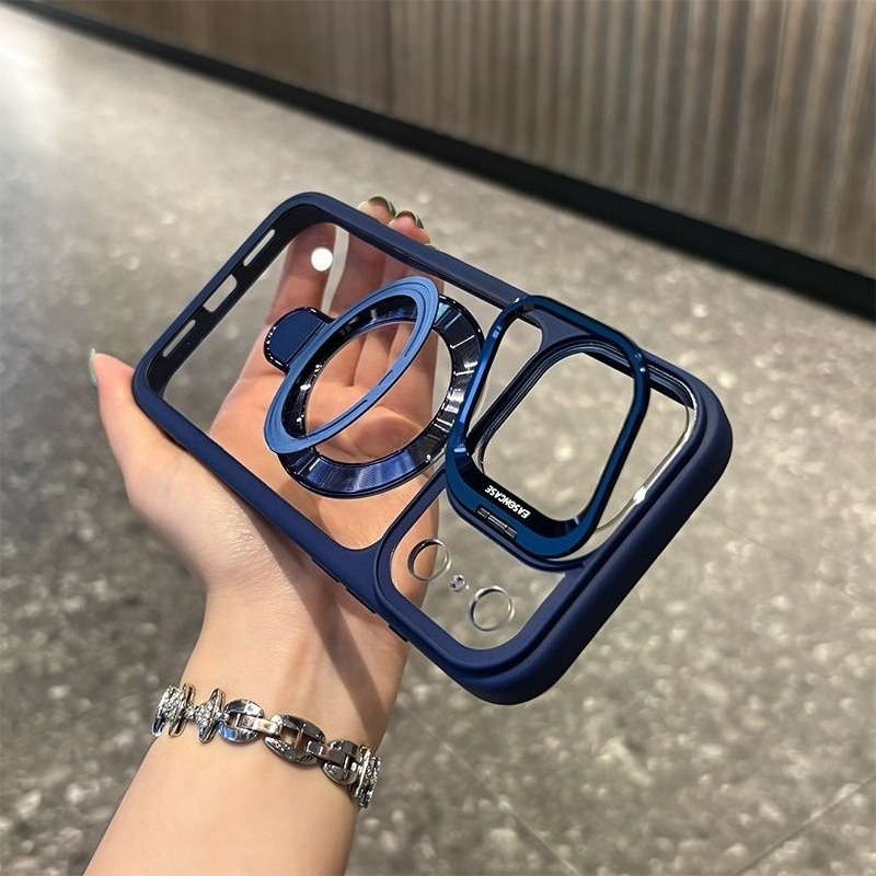 Magnetic Dual Stand Clear Case For iPhone