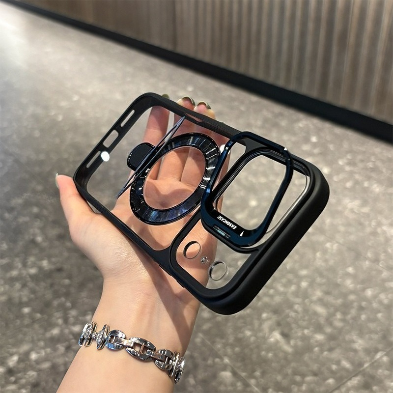 Magnetic Dual Stand Clear Case For iPhone