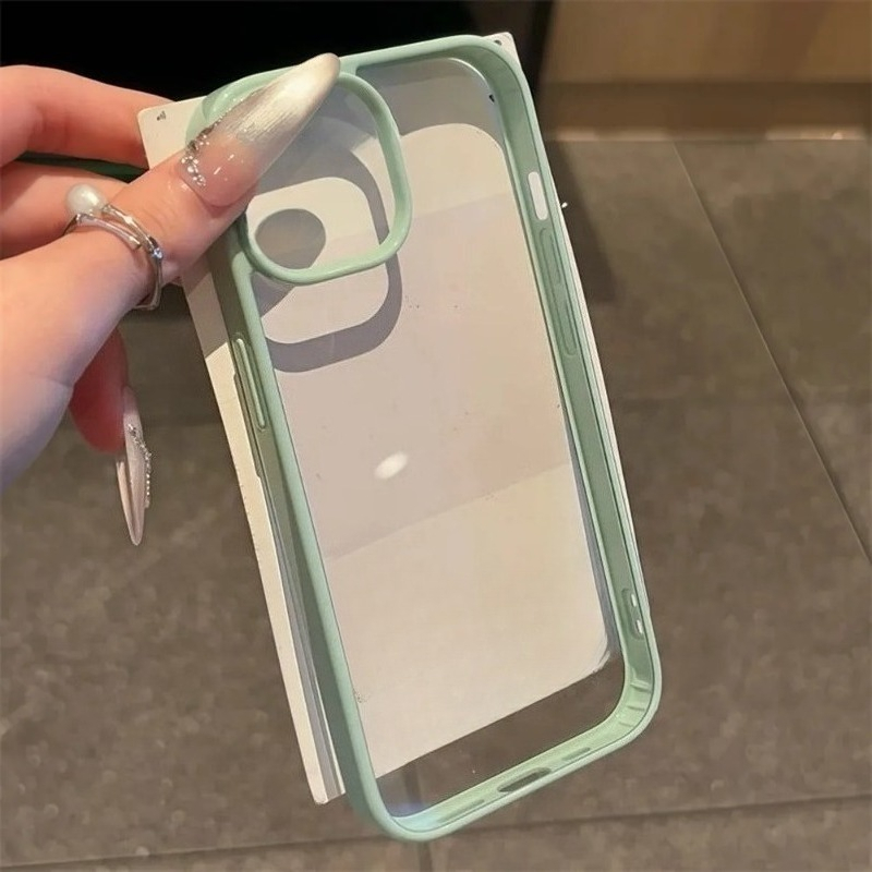 Luxury Clear Candy Color Case  For iPhone