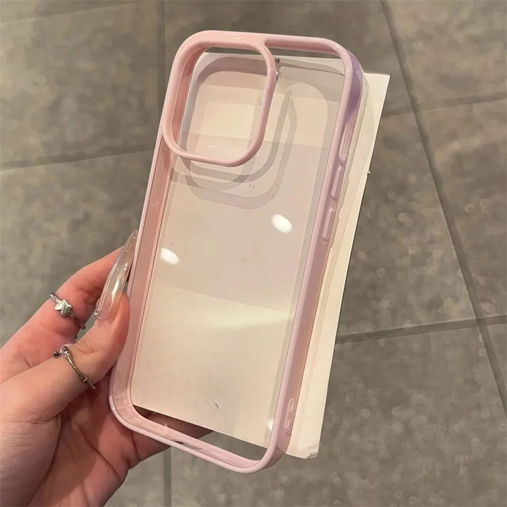 Luxury Clear Candy Color Case  For iPhone