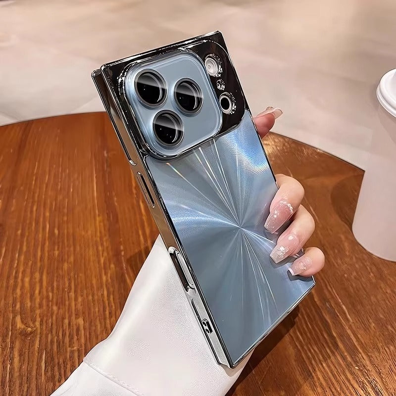 Square Aurora Shine Electroplated iPhone Case for iPhone