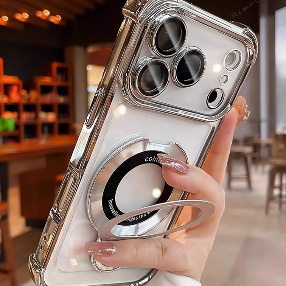 🔥2026 New plating anti-drop simple magnetic case For iPhone