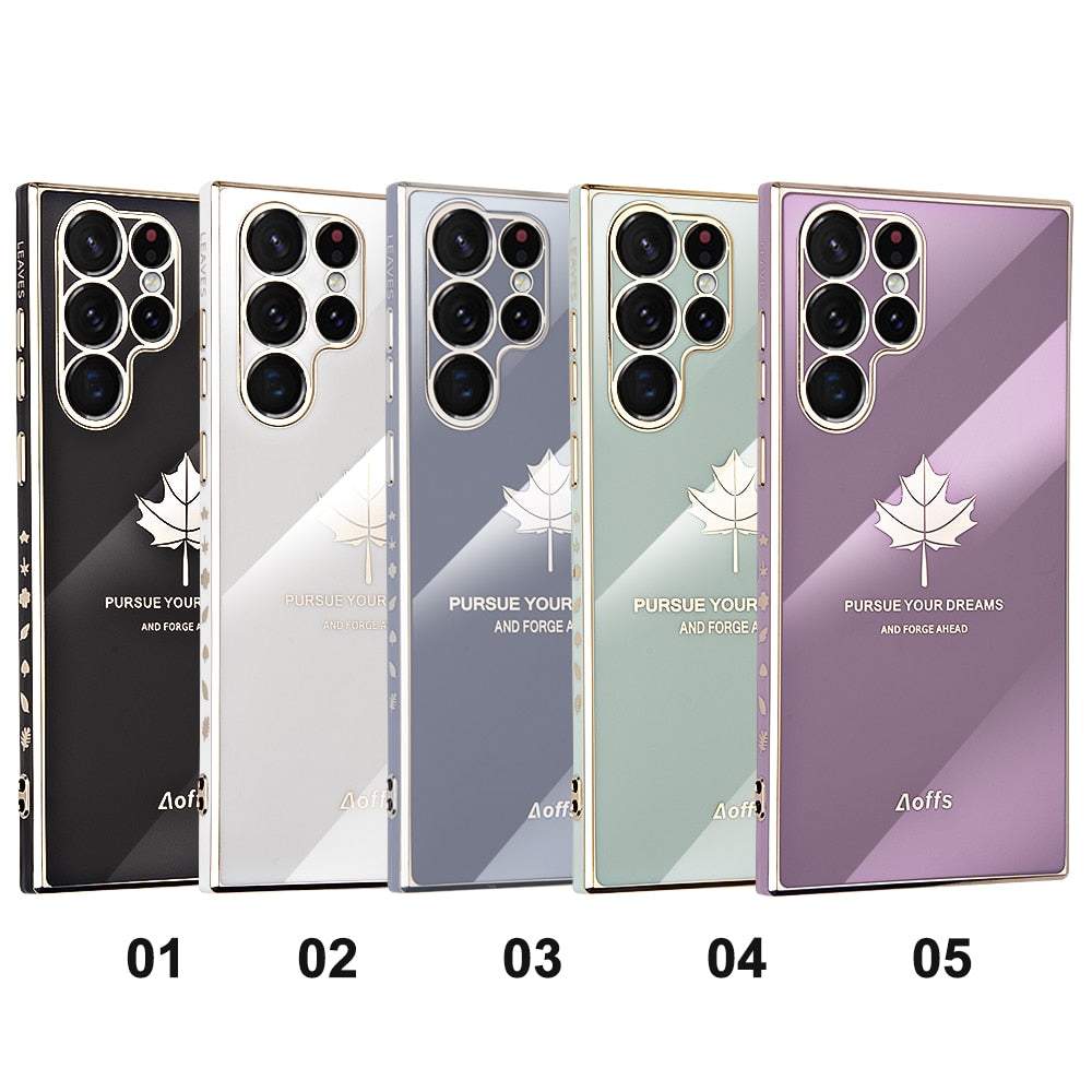 Electroplated Maple Leaf Case For Samsung