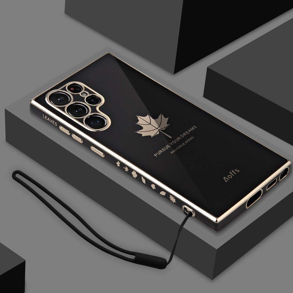 Electroplated Maple Leaf Case For Samsung