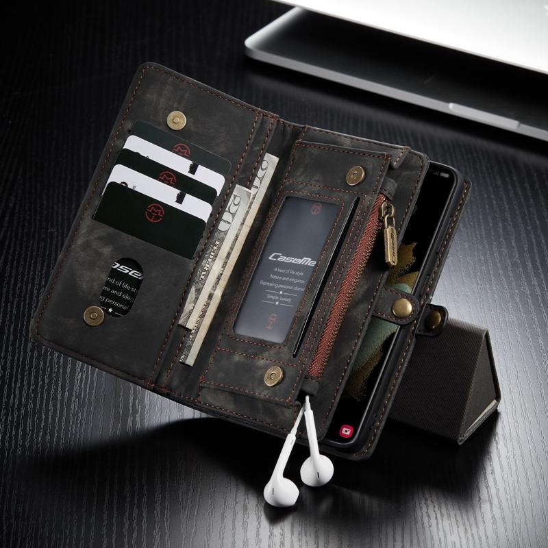 Vintage Multifunction Wallet Leather Case For Samsung