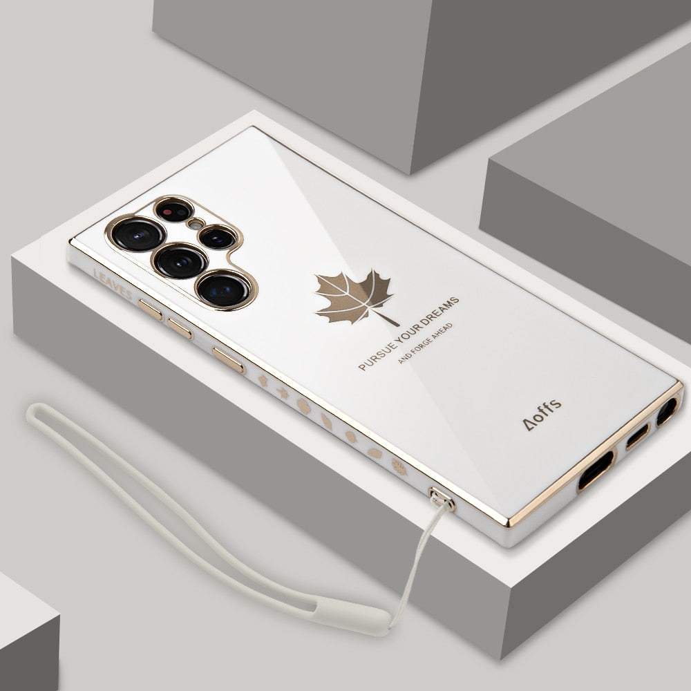 Electroplated Maple Leaf Case For Samsung