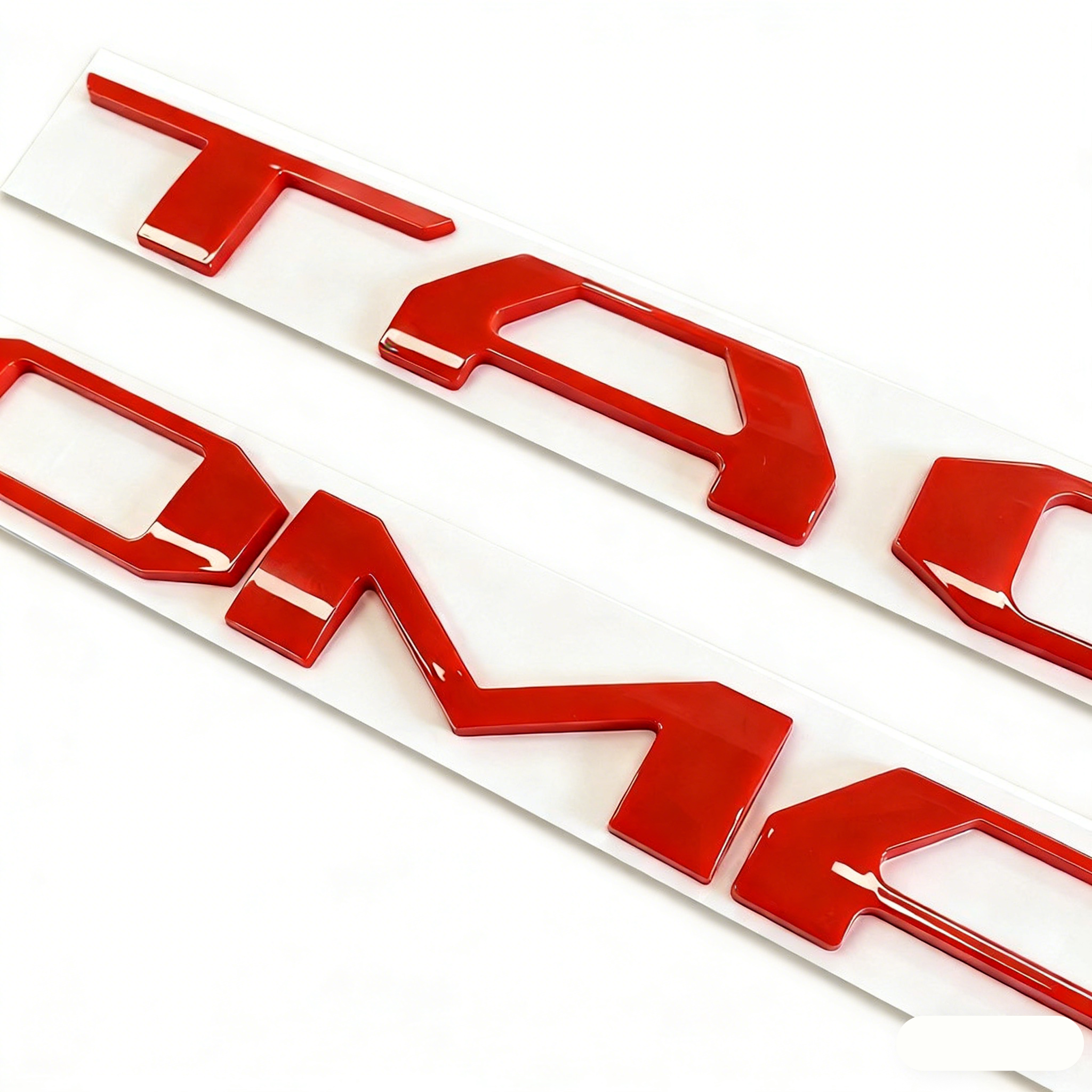 1 Set 2016-2023 Tacoma Abs Plastic Tailgate Letters Gloss Red Toyota 