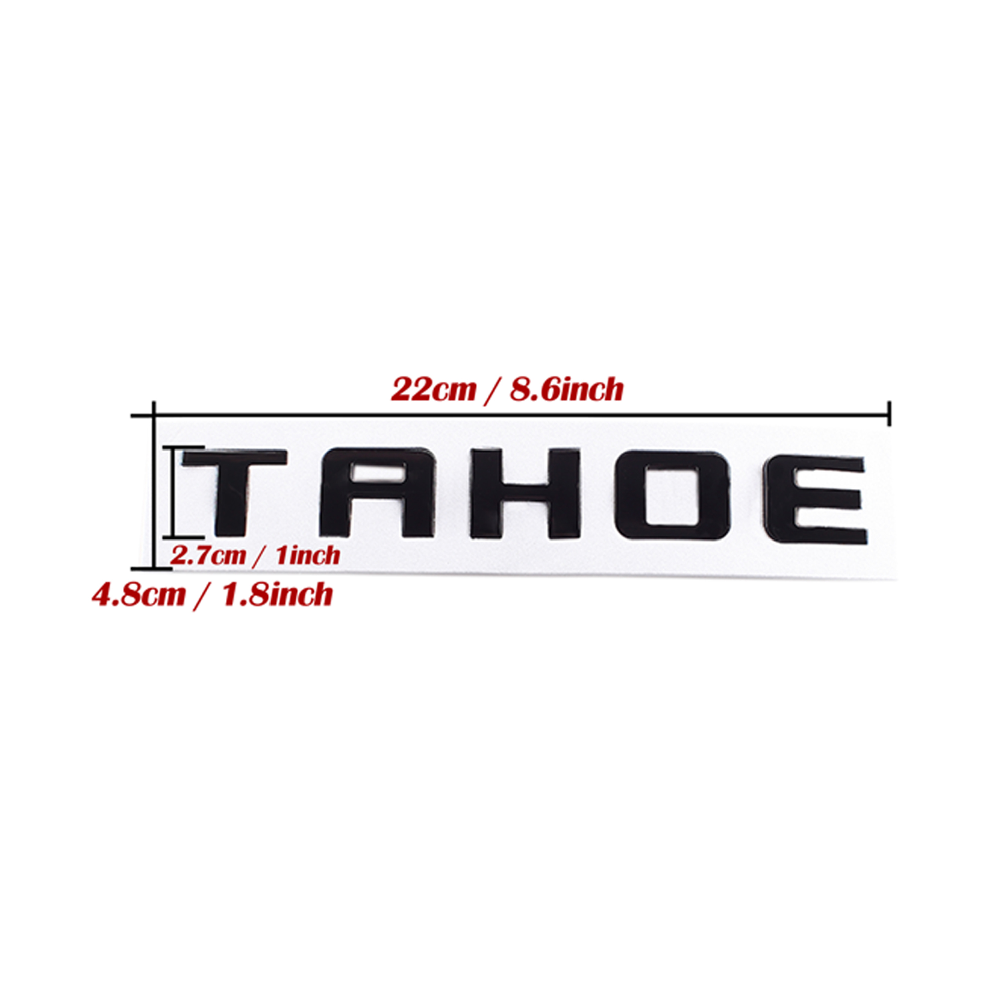 3Pcs 2007-2020 Tahoe ABS Plastics Letter Gloss Black Chevrolet 