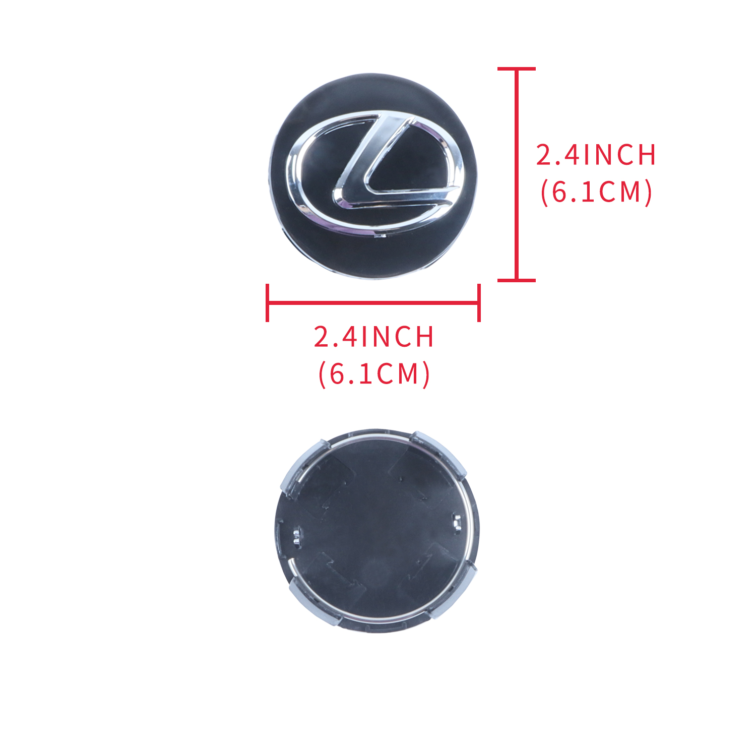 4pcs 2006–2015 IS250 Plastic Wheel Center Hub Caps 62mm BlackChrome Toyota 42603-50300