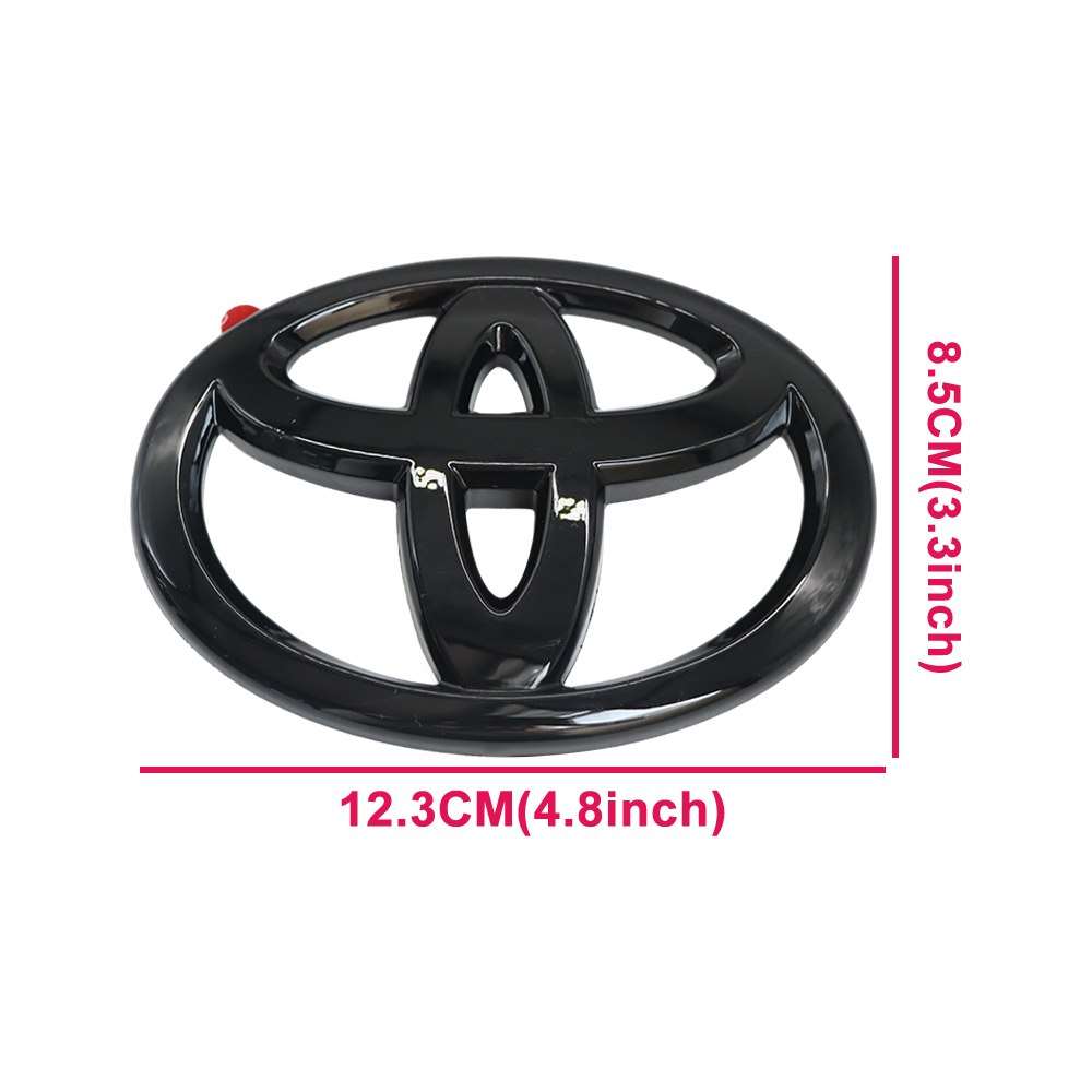 1PC Camry Highlander Corolla Yaris Logo Emblem Overlay Rear Gloss Black Toyota