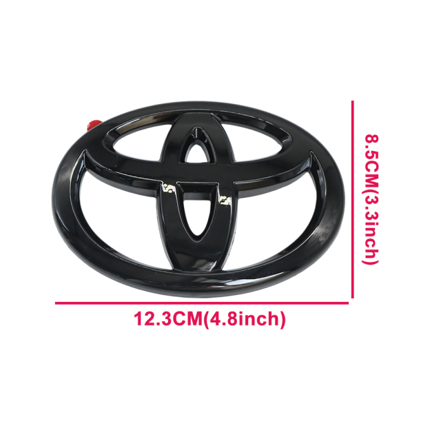 1PC Camry Highlander Corolla Yaris Logo Emblem Overlay Rear Gloss Black Toyota