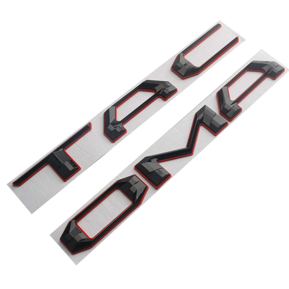 1 Set 2016-2023 Tacoma Abs Plastic Tailgate Letters Black Red Toyota 