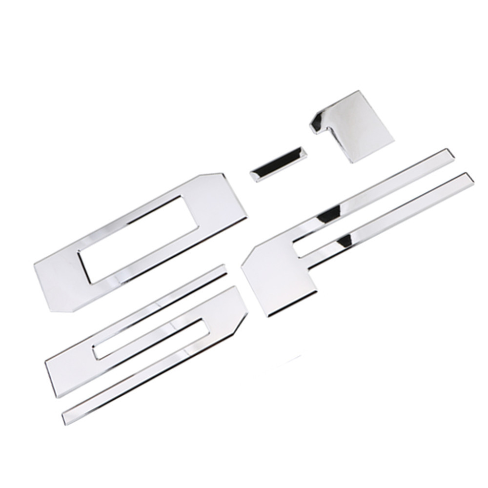 Fit For 2021-2025 F-150 ABS Rear Trunk Tailgate Inserts Letters 3D Decals Gloss Silver Ford