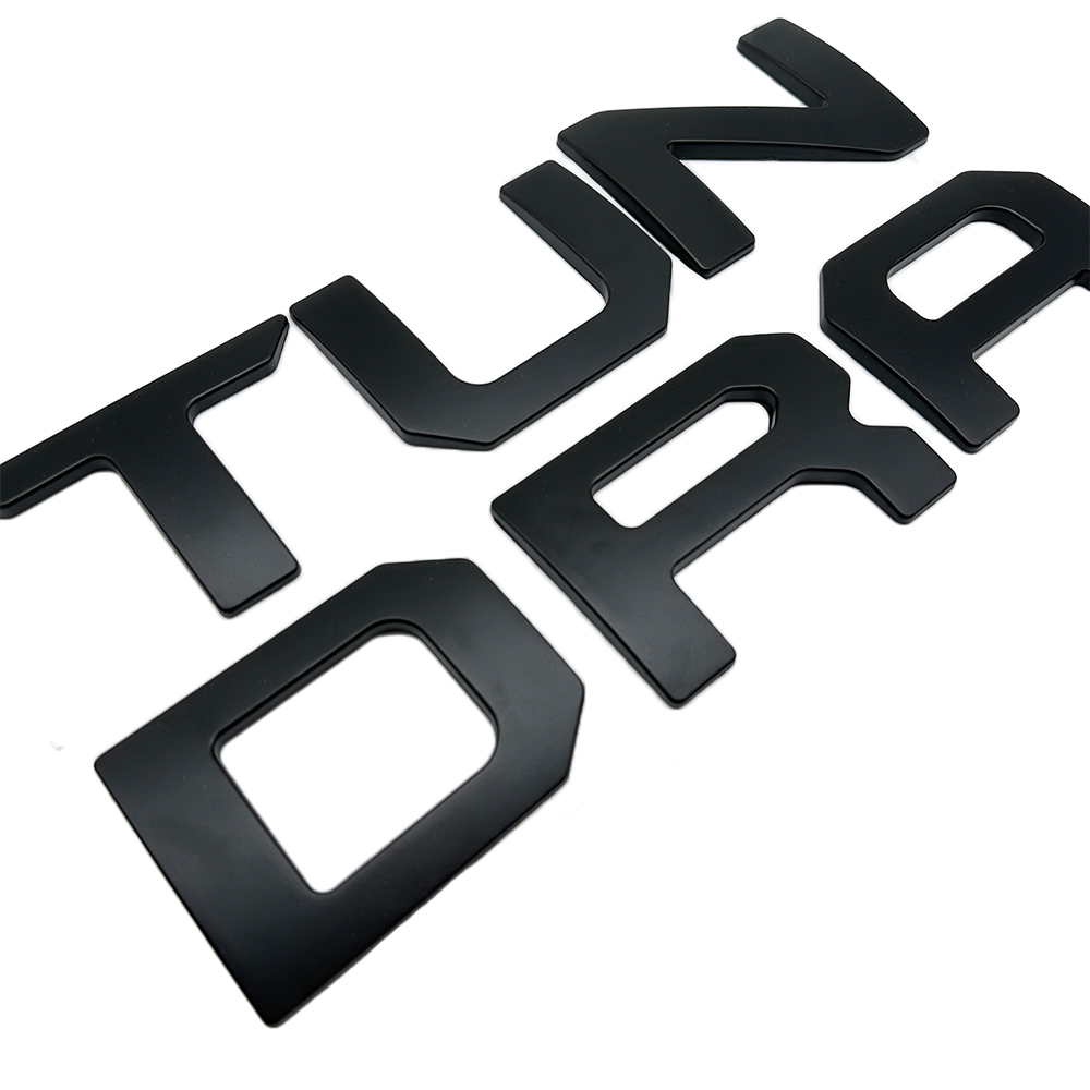 1Pc 2022-2026 Tundra ABS Plastic 3D Raised Rear Trunk Tailgate Letters Matte Black Toyota