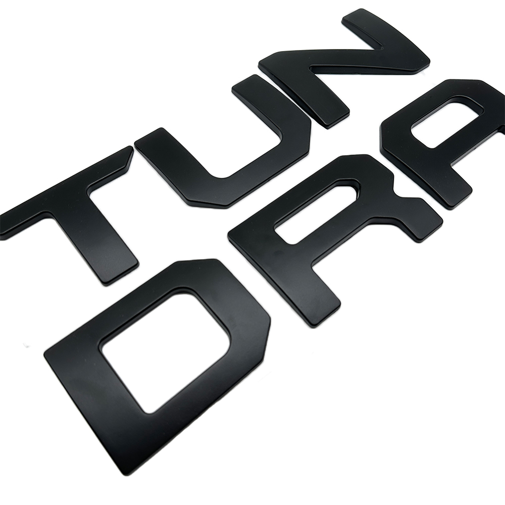 1Pc 2022-2026 Tundra ABS Plastic 3D Raised Rear Trunk Tailgate Letters Matte Black Toyota
