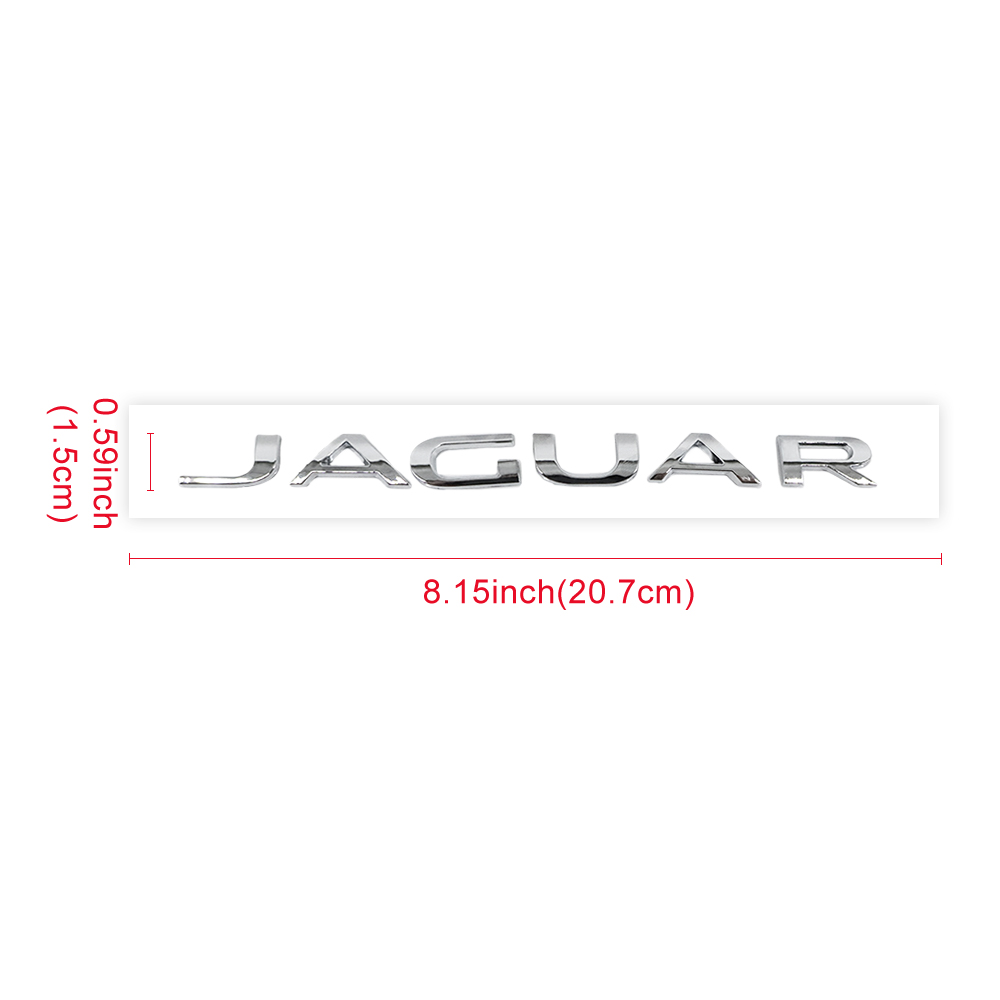 2010-2023 F-TYPE XJ XJR XJS XF XE XJ6 F-PACE Tailgate Letter ABS Chrome Jaguar Self-Adhesive Decal Nameplate