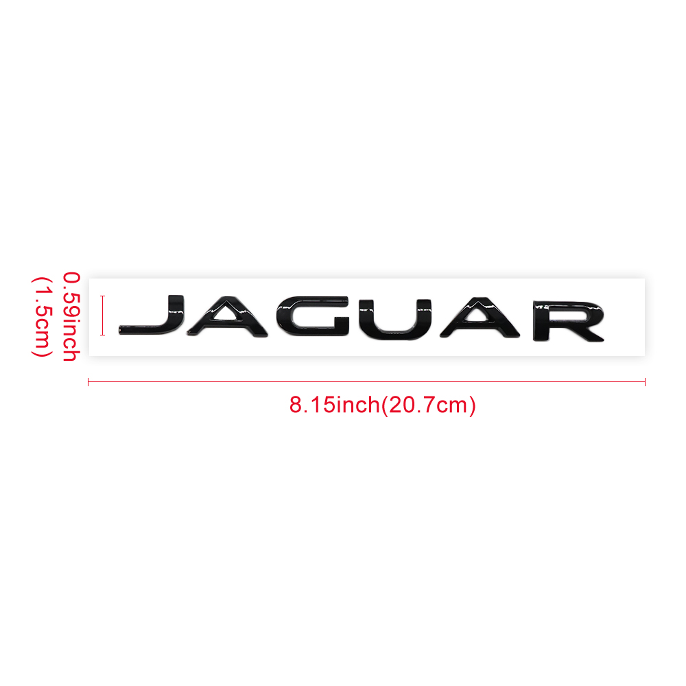 2010-2023 F-TYPE XJ XJR XJS XF XE XJ6 F-PACE Tailgate Letter ABS Black Jaguar Self-Adhesive Decal Nameplate