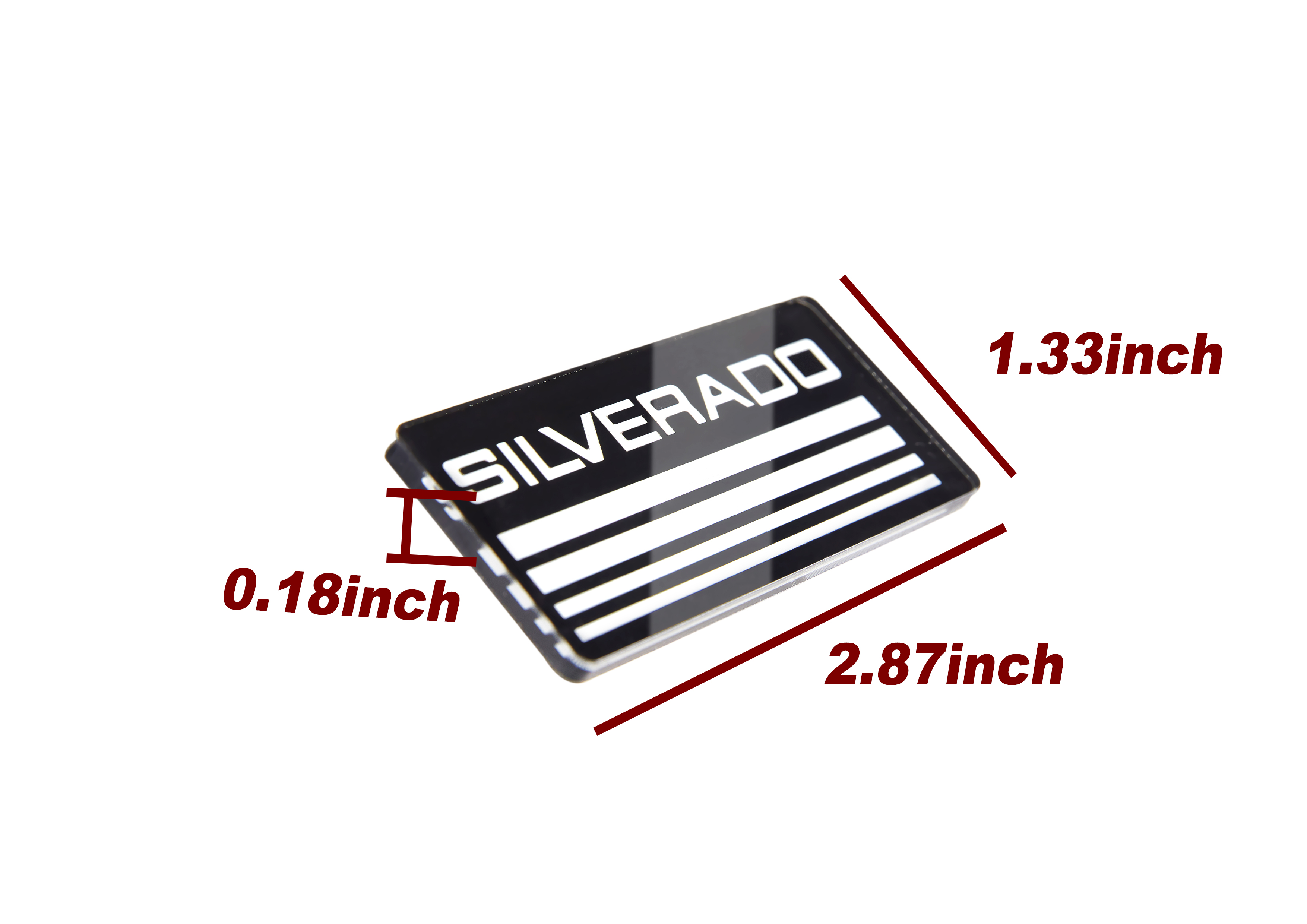 2pcs 1988-1998 Silverado Acrylic Cab Roof Side Pillar Plate Badge Black white Chevrolet