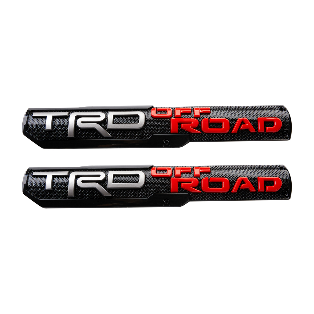 2PCS For Tundra Tacoma 4Runner Plastic TRD OFF ROAD Fender Side Emblem Sticker Toyota