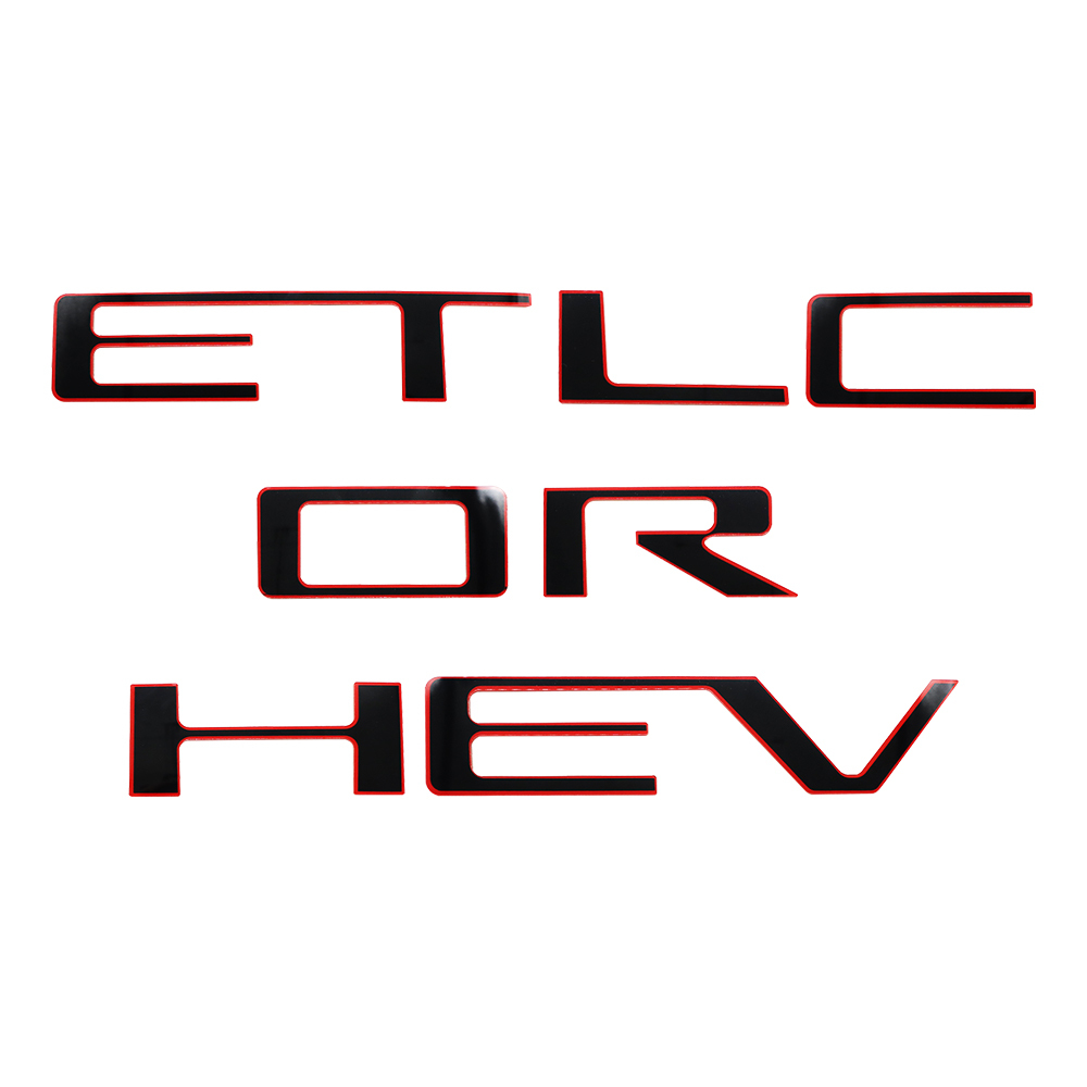 2019-2026 Silverado 1500 2500HD 3500HD Acrylic Tailgate Insert Letter Black Red Chevrolet Letter